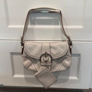 Coach small shoulder bag and matching coin case